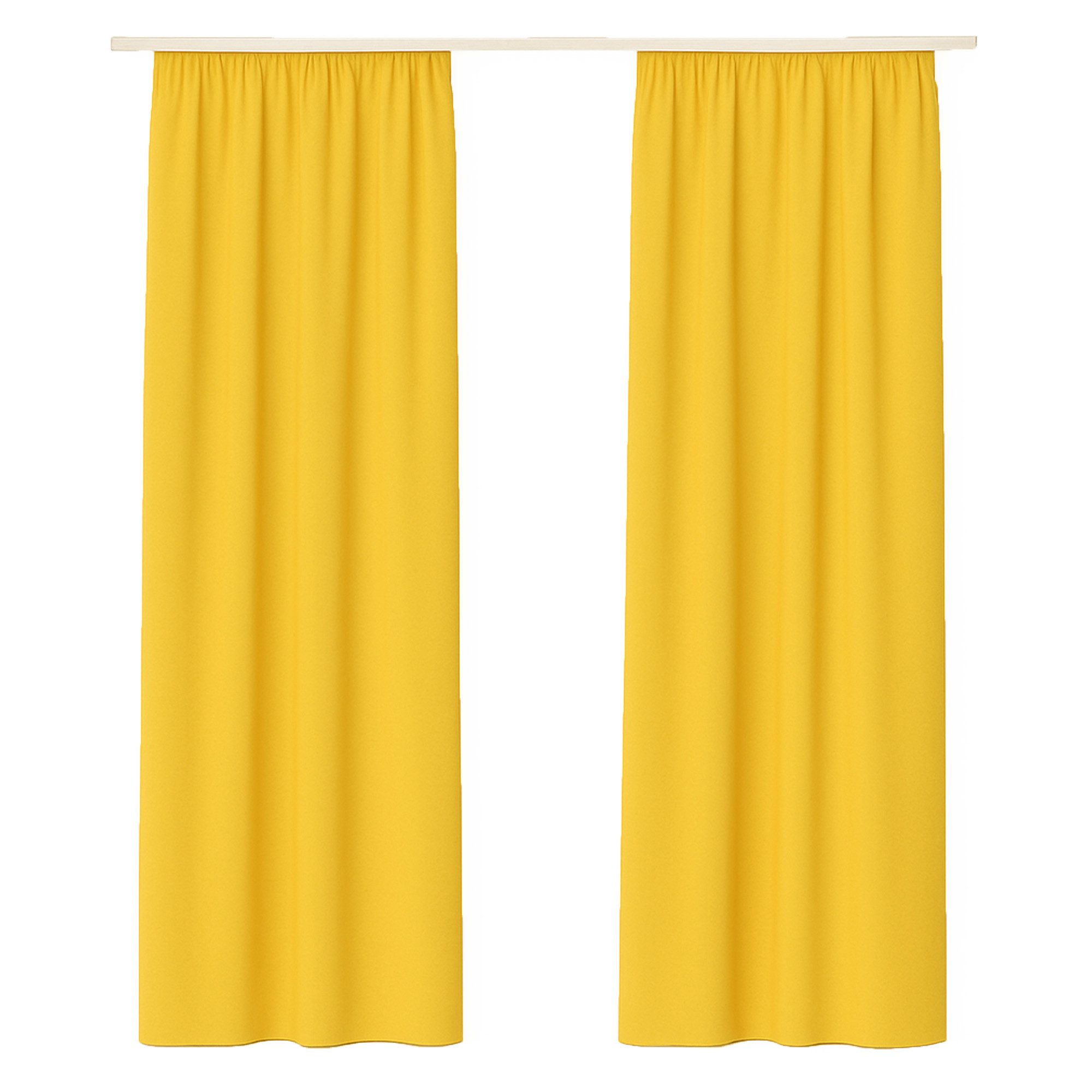 Bestlivings Gardine "Ellen" mit Universalband (2 St), Kräuselband, blickdicht, in moderner Satin-Optik, einfarbig, modern, waschbar bei 30°C