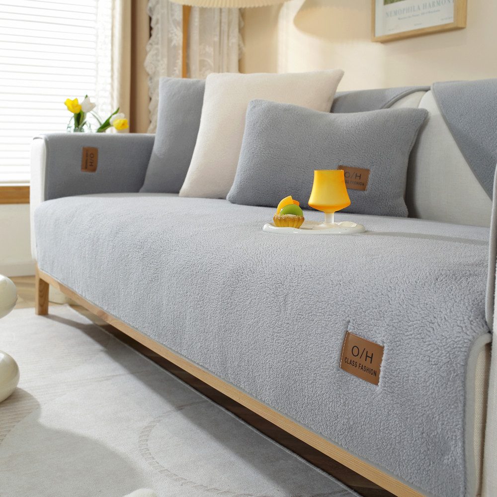 NUODWELL Sofahusse Hussen-Set Sofa Abdeckung Kissen Winter rutschfest günstig online kaufen