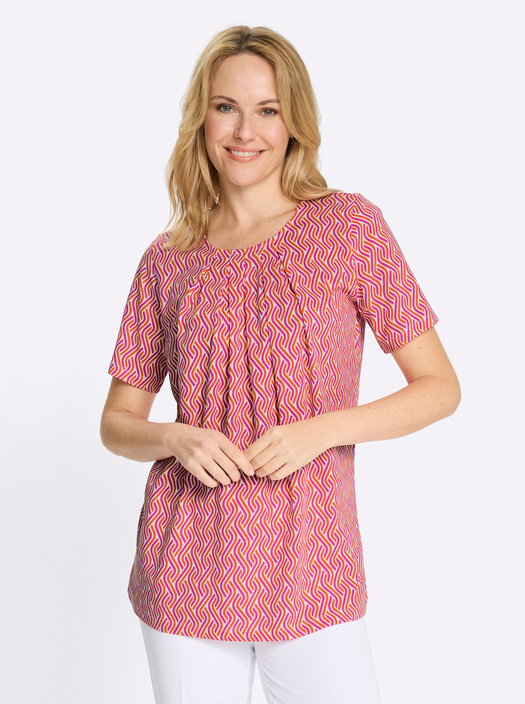 Sieh an! T-Shirt Longshirt Kurzarm günstig online kaufen