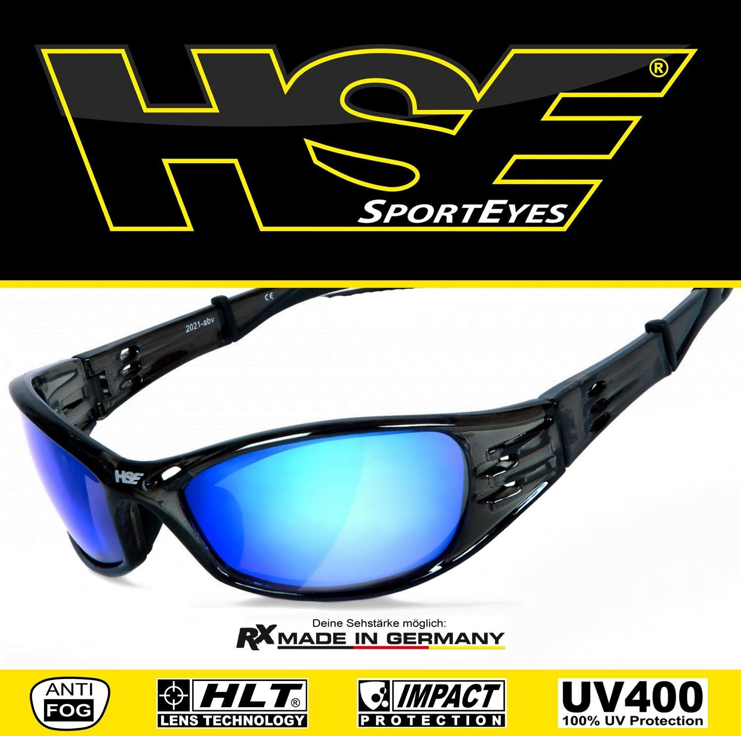 HSE - SportEyes Sportbrille STREET KING 2, Steinschlagbeständig durch Kunststoff-Sicherheitsglas