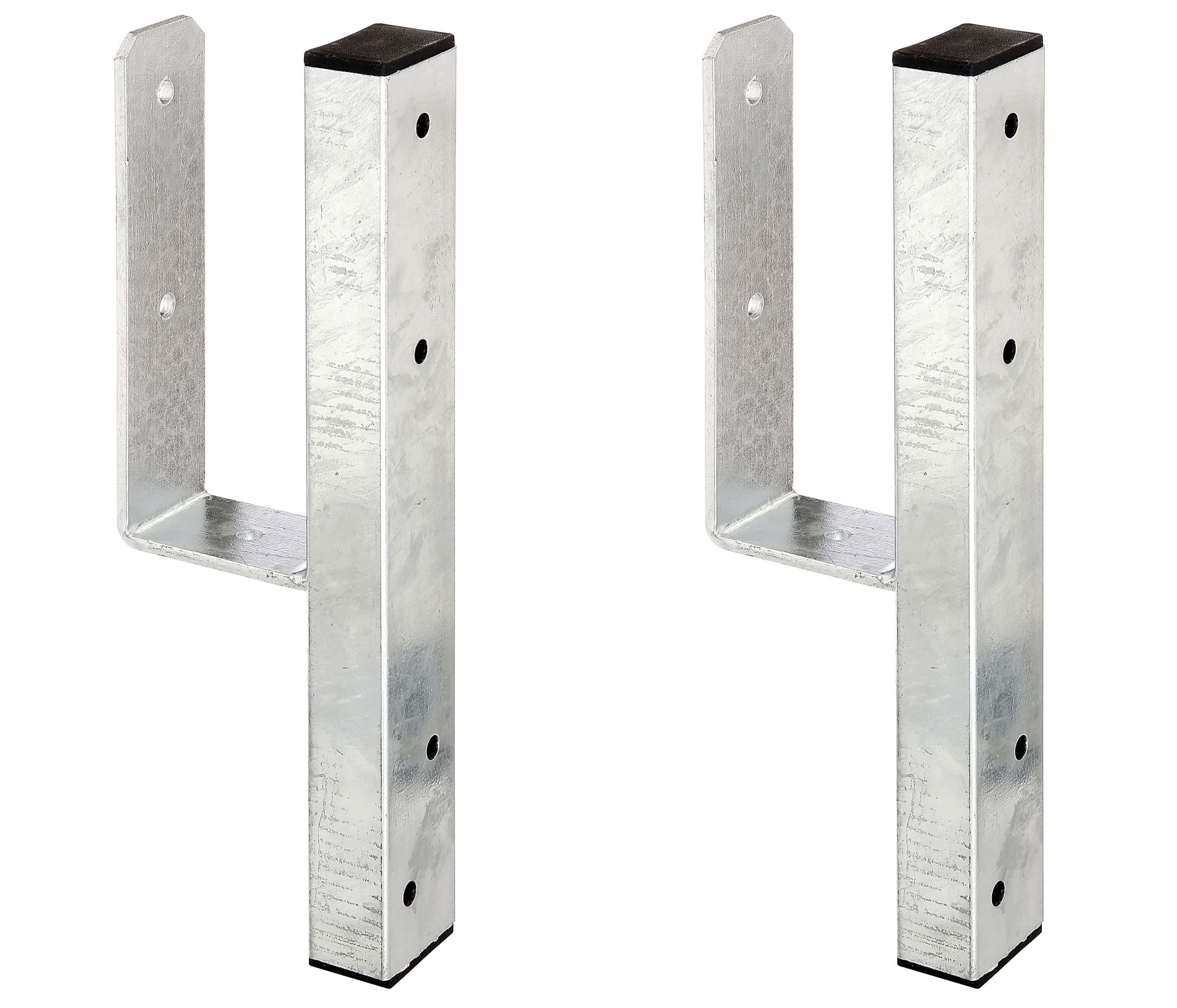 Alberts Почтовая база, (2-St), U-Pfostenträger für L- Randsteine für Vierkantholzpfosten im Bundle, z