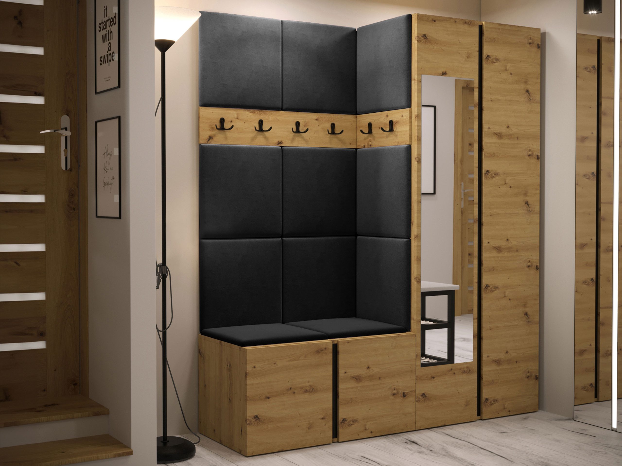 MIRJAN24 Garderoben-Set Orion XII, (Komplett-Set, Schrank, Schrank mit Spie günstig online kaufen