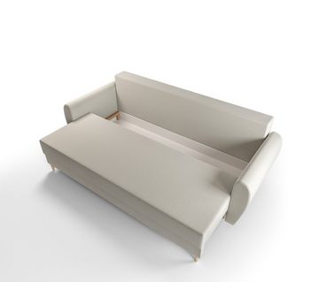 pressiode Sofa Schlafsofa, COUCH mit Schlaffunktion und Bettkasten 230cm PALERMO