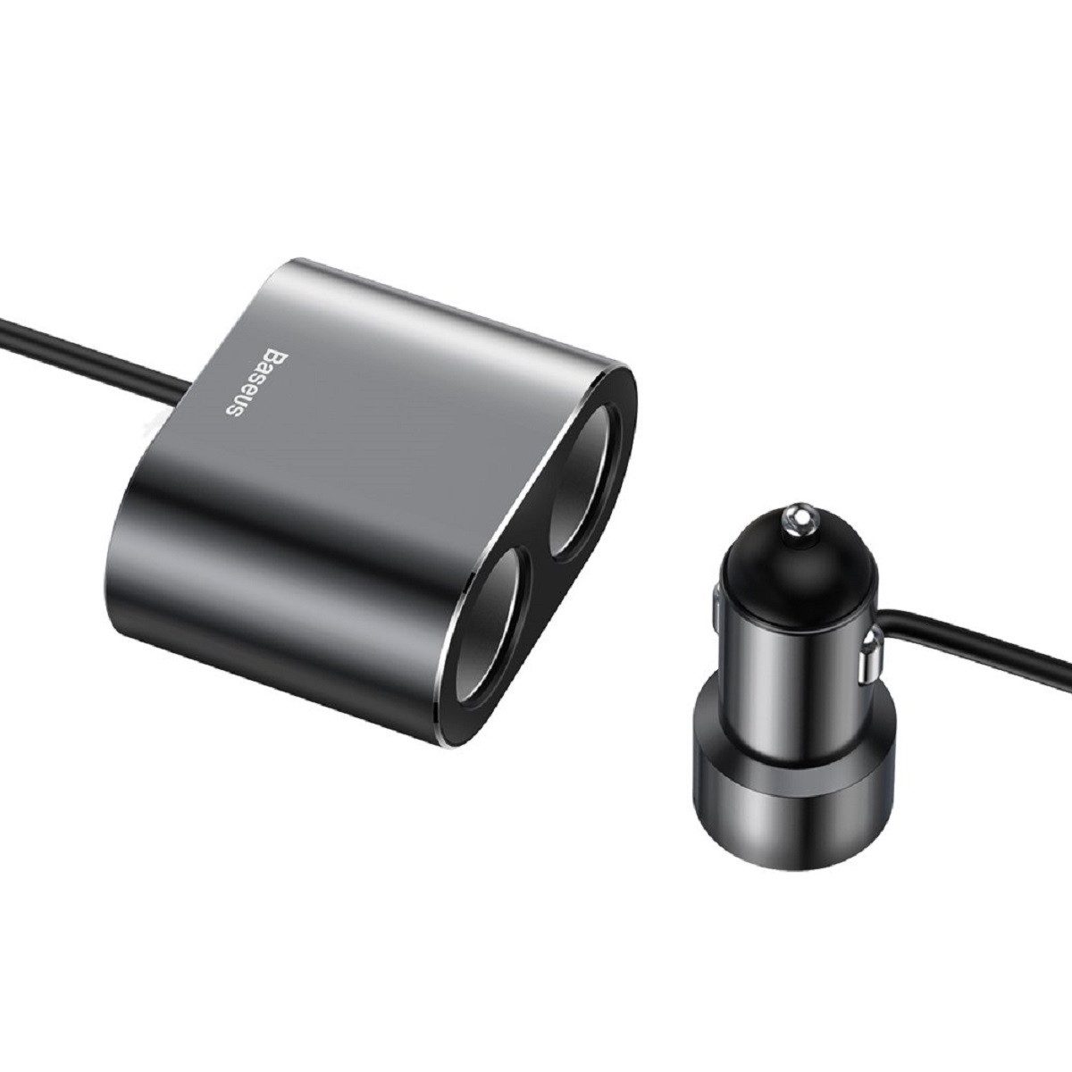 Baseus KFZ-Splitter 2x USB 3.1A 17W + 2x Zigarettenanzünder Buchse 80W KFZ-Adapter