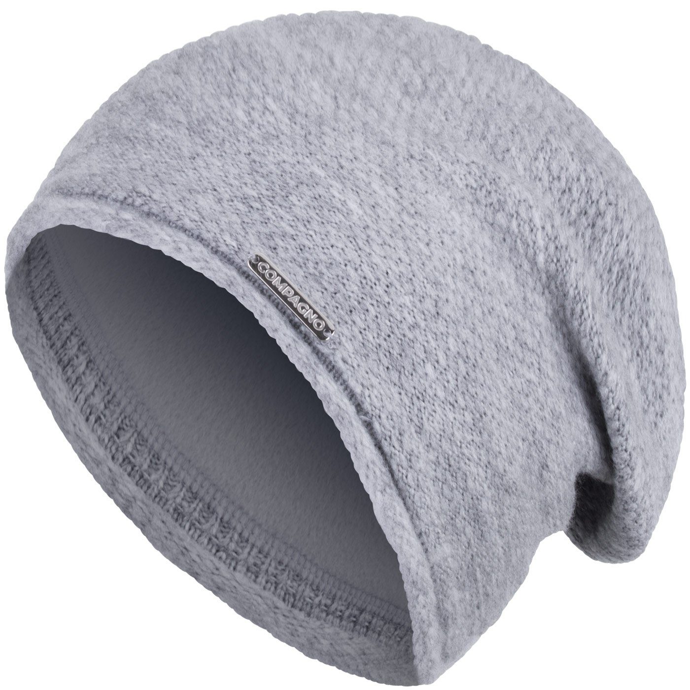 compagno Strickmütze (1-St) Klassische Beanie Wintermütze Strickmütze Damen gefüttert Fleece