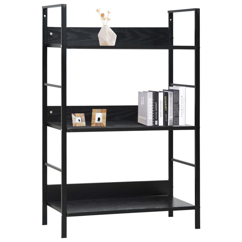 vidaXL Bücherregal Bücherregal 3 Regalböden Schwarz günstig online kaufen