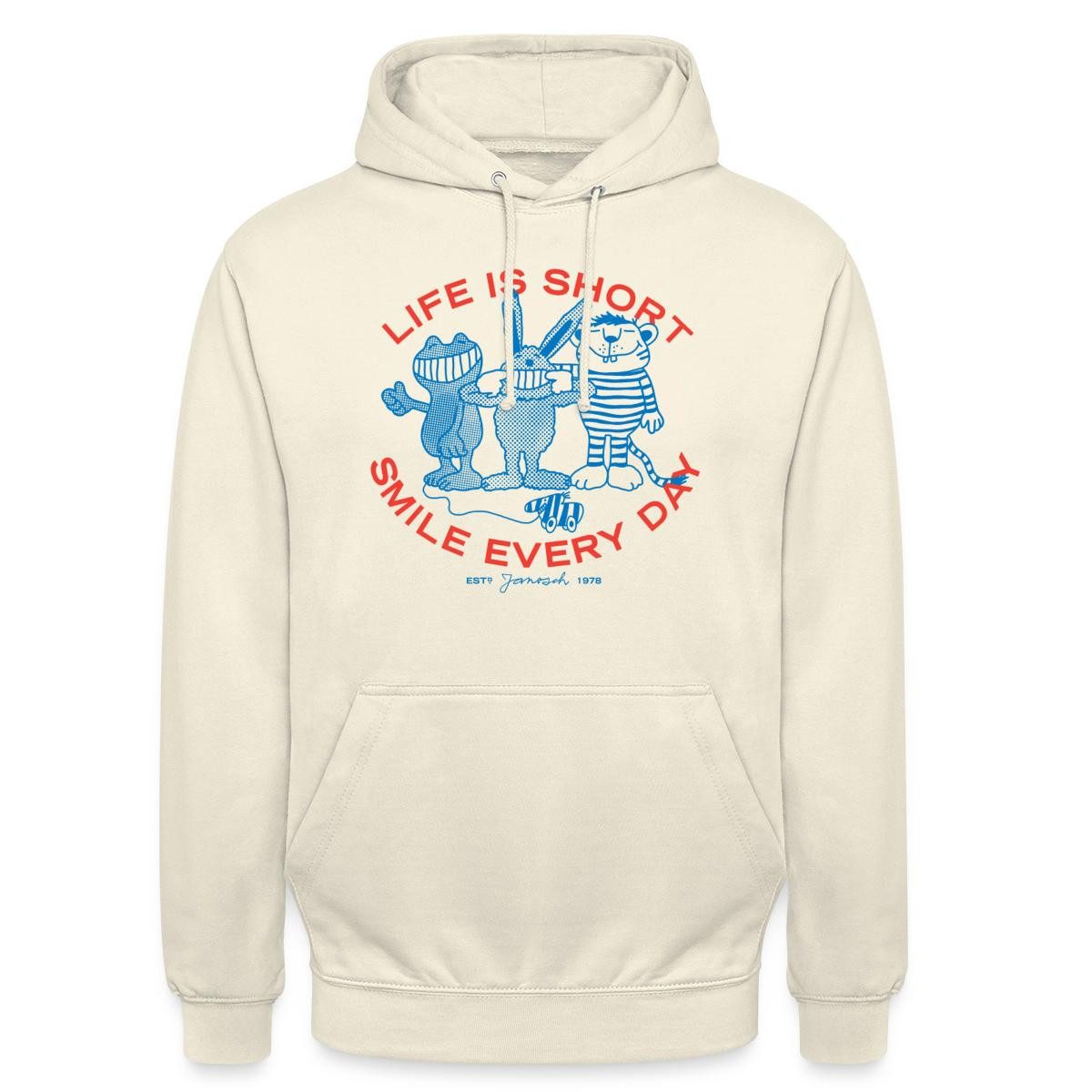 Hoodie Janosch Charaktere Life Is Short Smile Every Day Unisex Hoodie