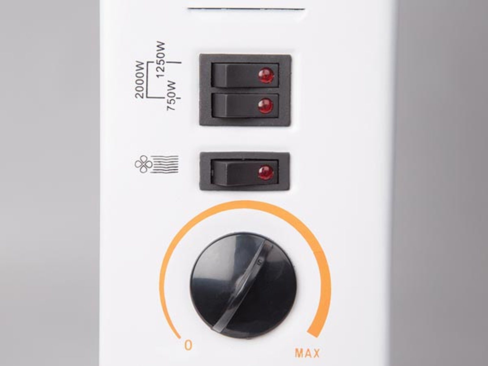 PEREL Konvektor, 2000 W, Zusatz-Heizung Elektroheizer mobiles Heizgerät Heizkonvektor für 25m²