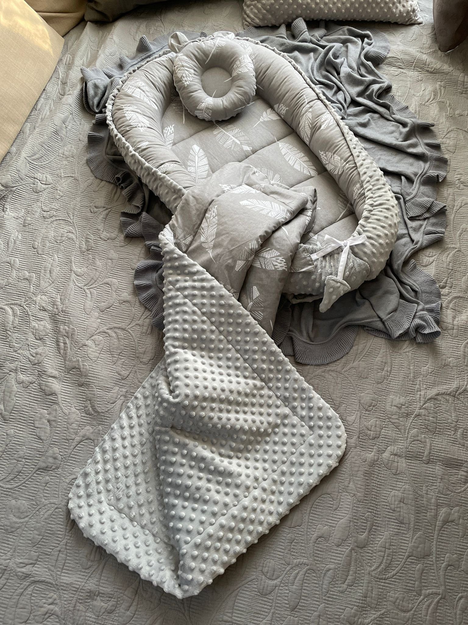 Loolay Bettnestchen MINKY/ Baumwolle BABYNEST Babykokon Geschenk Babyaussta günstig online kaufen