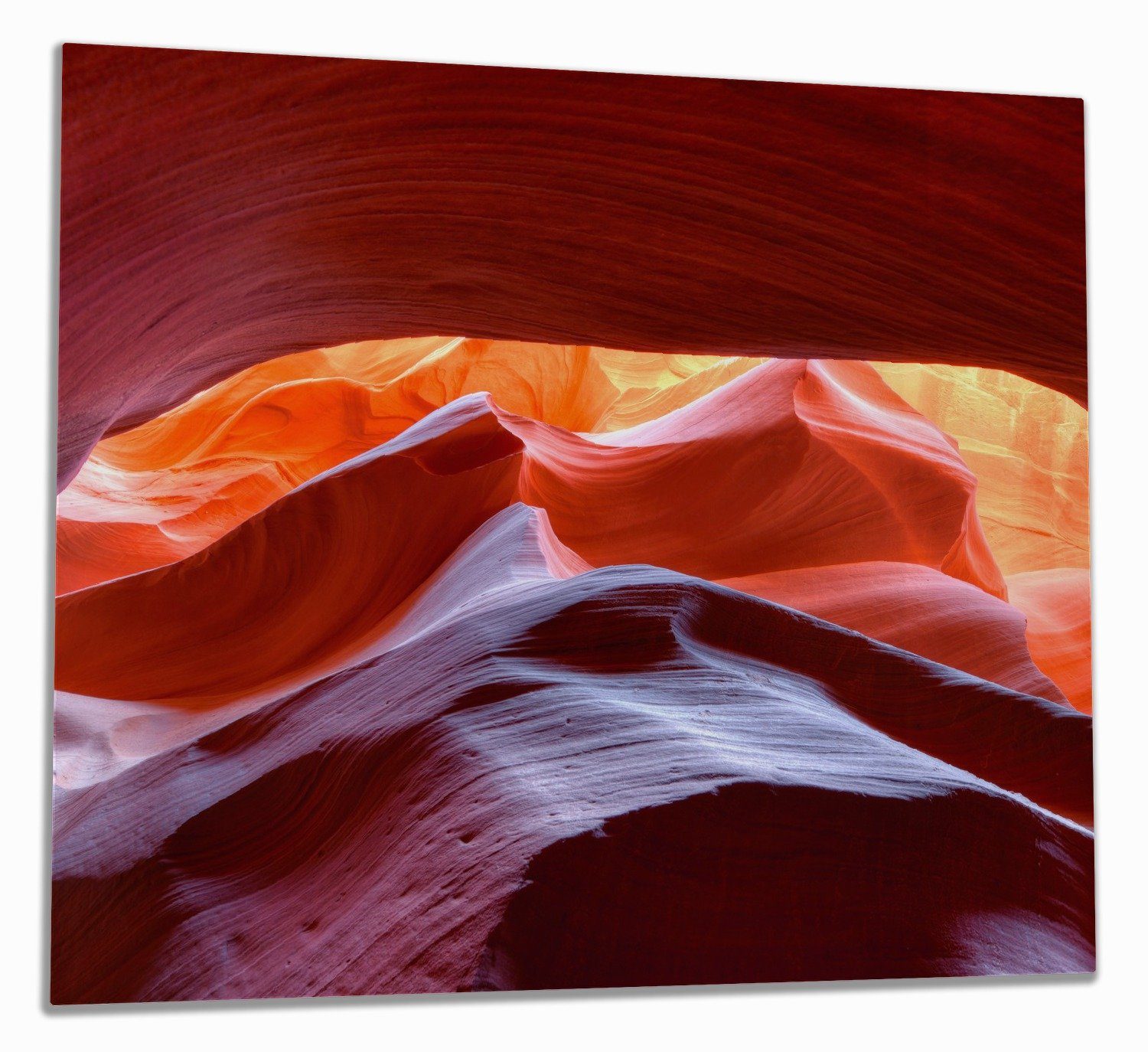Wallario Herd-Abdeckplatte Antelop Canyon USA Kalksandsteingebirge in leuchtenden Farben, ESG-Sicherheitsglas, (Glasplatte, 1 tlg., inkl. 5mm Noppen), verschiedene Größen
