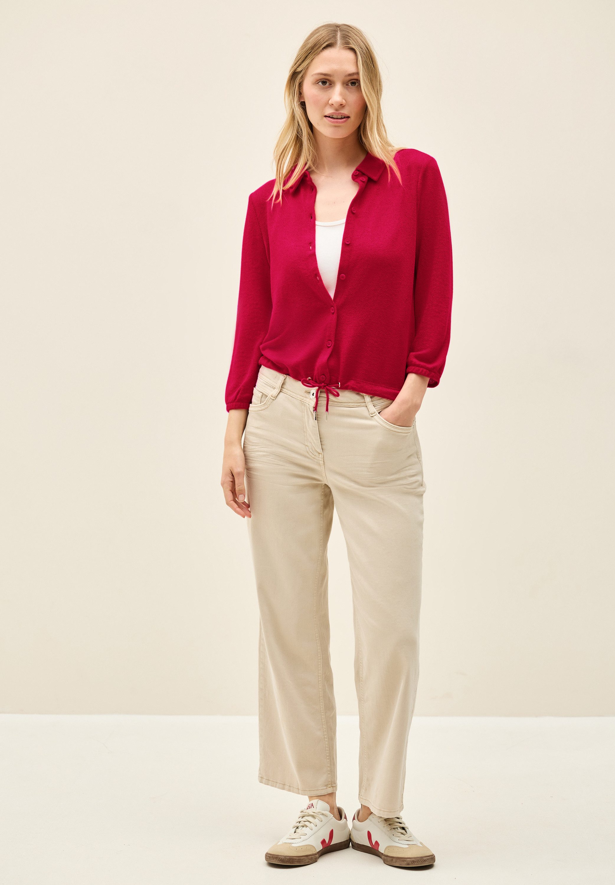 CECIL Cardigan aus elastischem Materialmix