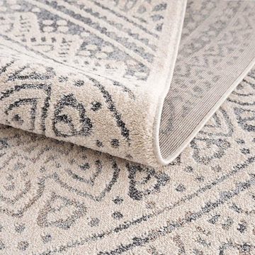 Teppich Art 1652, Carpet City, rund, Höhe: 7 mm, Kurzflor, Ornamenten-Muster, Boho & Mandala Stil