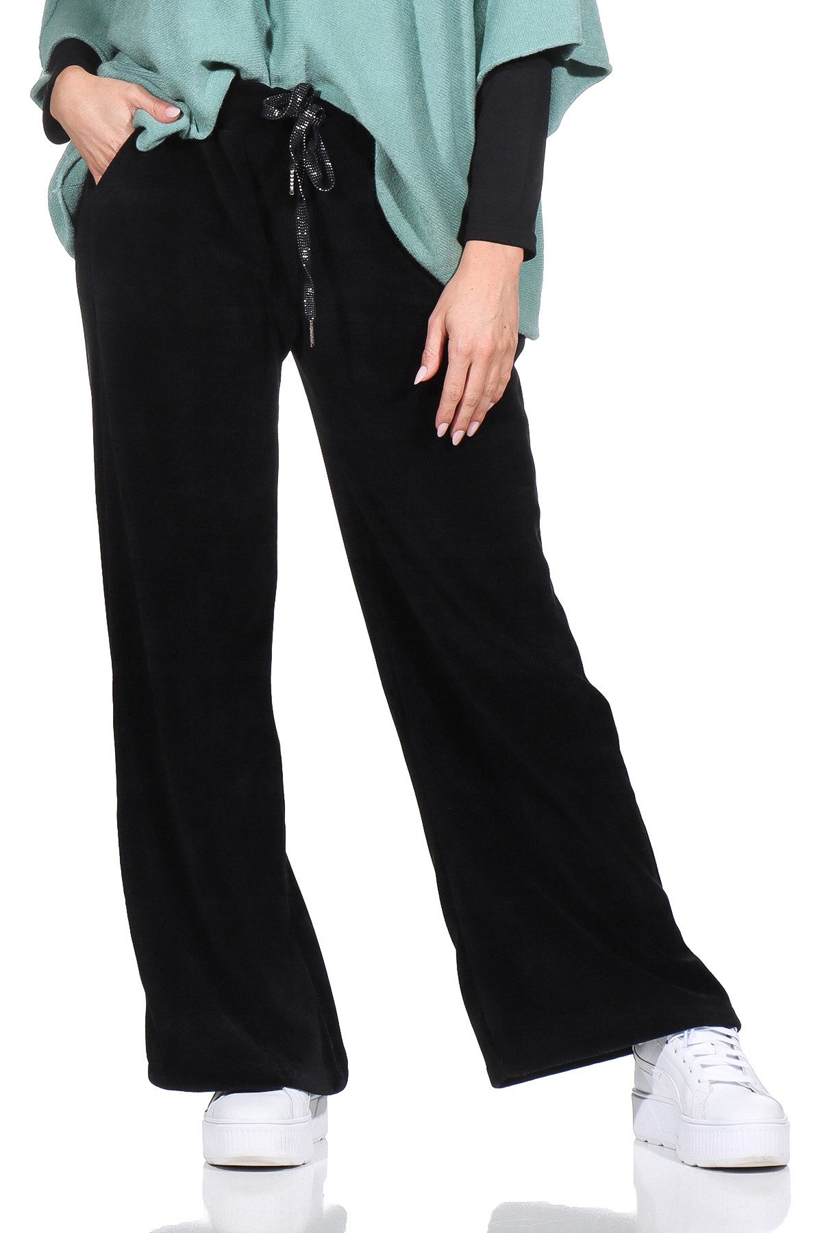 OriginalYou Cordhose Freizeithose Damen Soft Cord Hose weiches Cordgewebe mit Stretch, Unifarbe – Bild 4 von 5