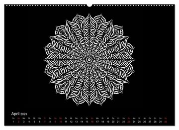 CALVENDO Wandkalender Entspannung und Ruhe durch Mandalas (Premium, hochwertiger DIN A2 Wandkalender 2023, Kunstdruck in Hochglanz)