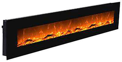 GLOW FIRE Elektrokamin »Mars XL schwarz«, täuschend echte Flamme mit Heizung, 3 verschiedene Dekorationen