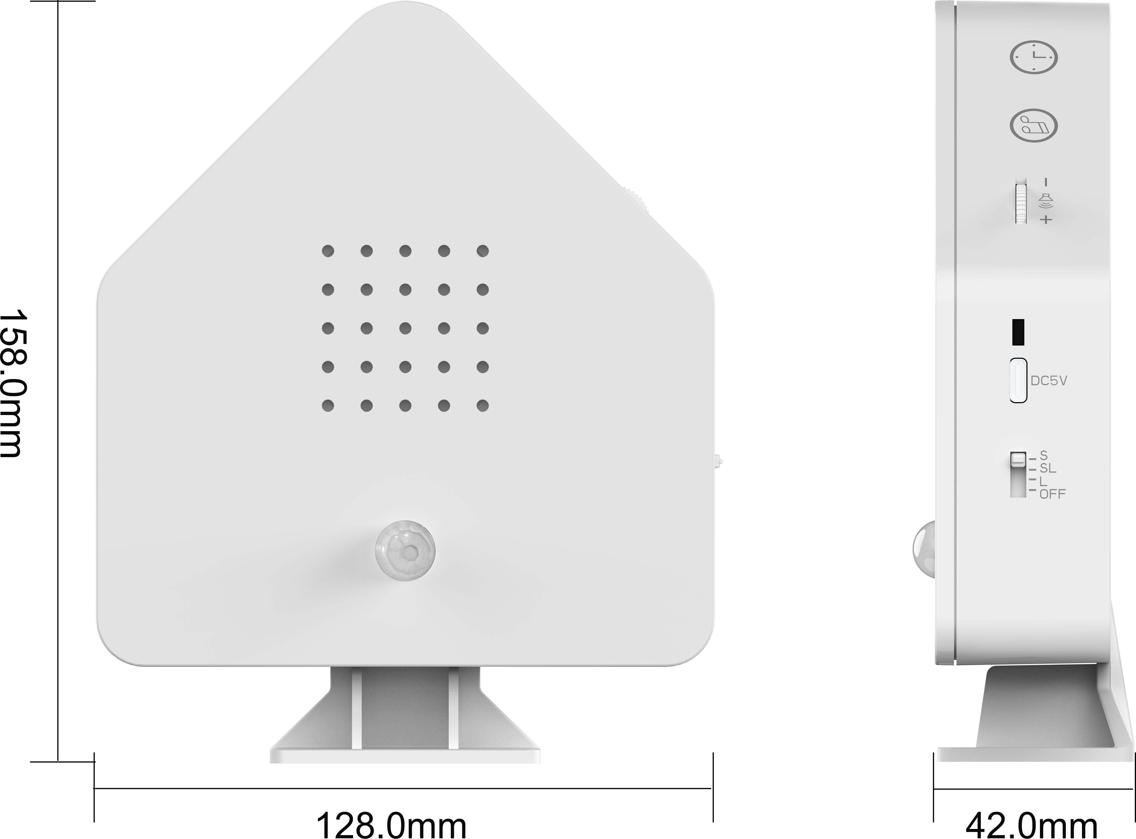 Northpoint LED Dekolicht Naturgeräuschebox Vogelzwitscher Bewegungsmelder Licht Aufladbar