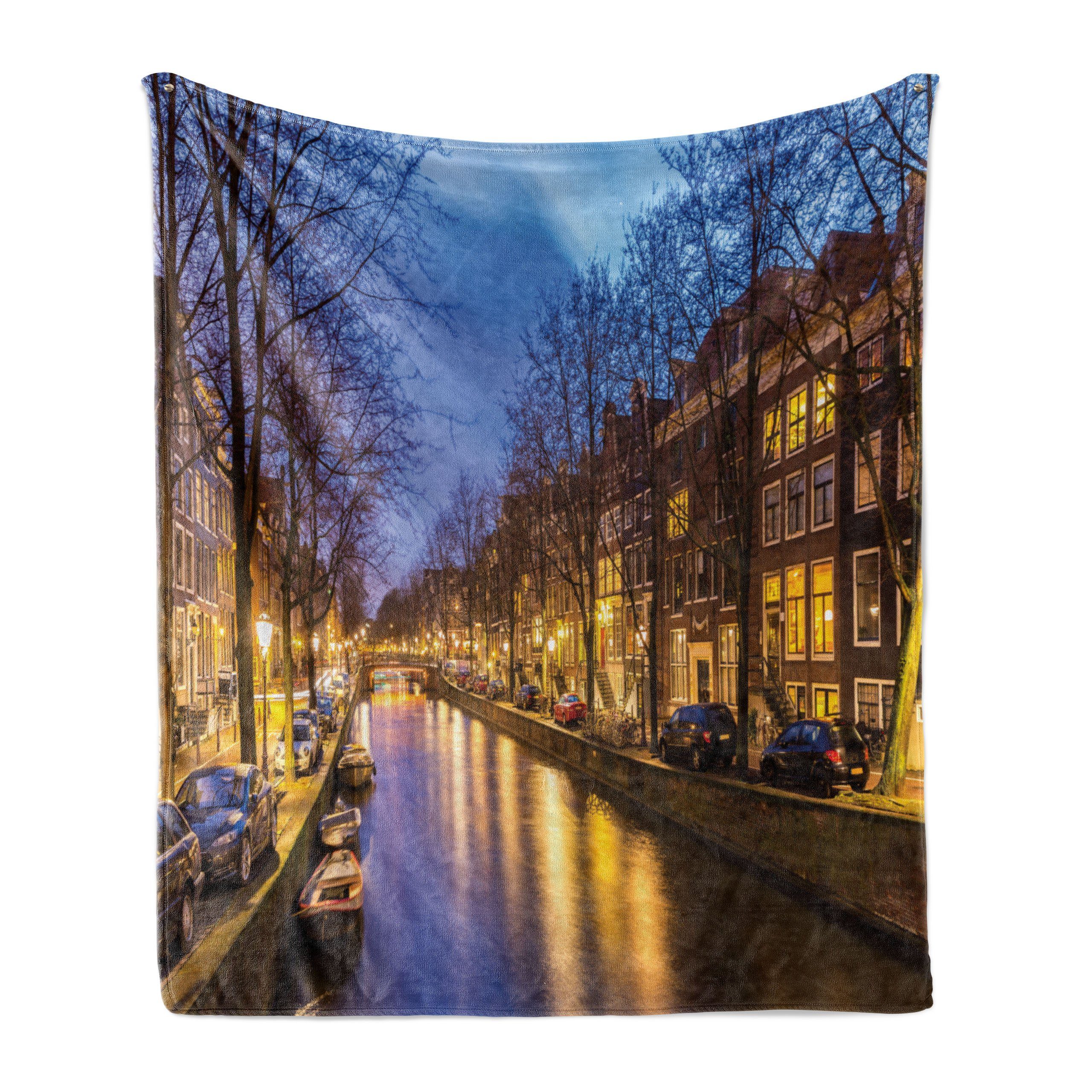 Wohndecke Gemütlicher Plüsch für den Innen- und Außenbereich, Abakuhaus, Amsterdam Stadt Canals West Side