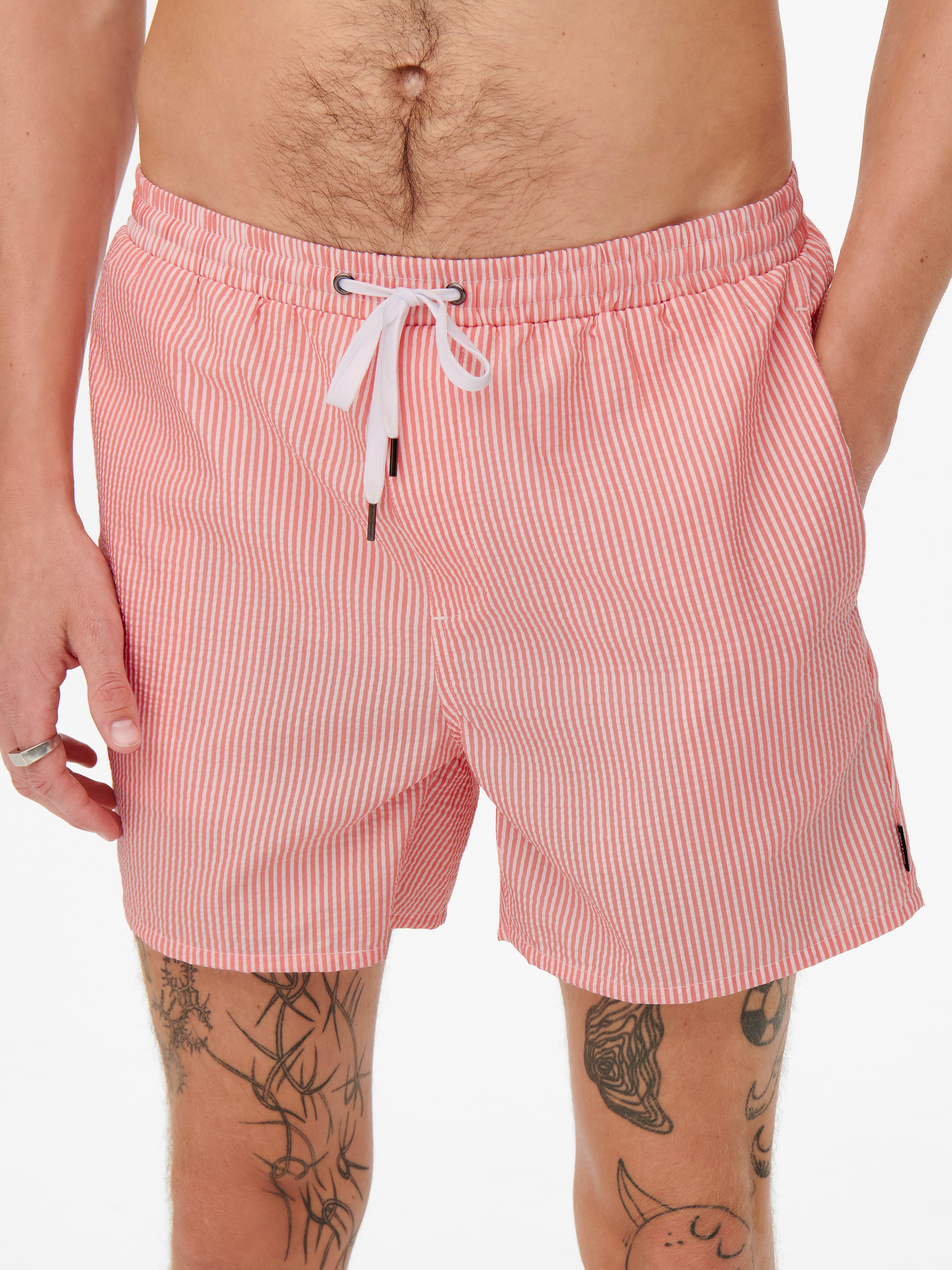 ONLY & SONS Badehose ONSTED STRIPE SEERSUCKER SWIM NOOS