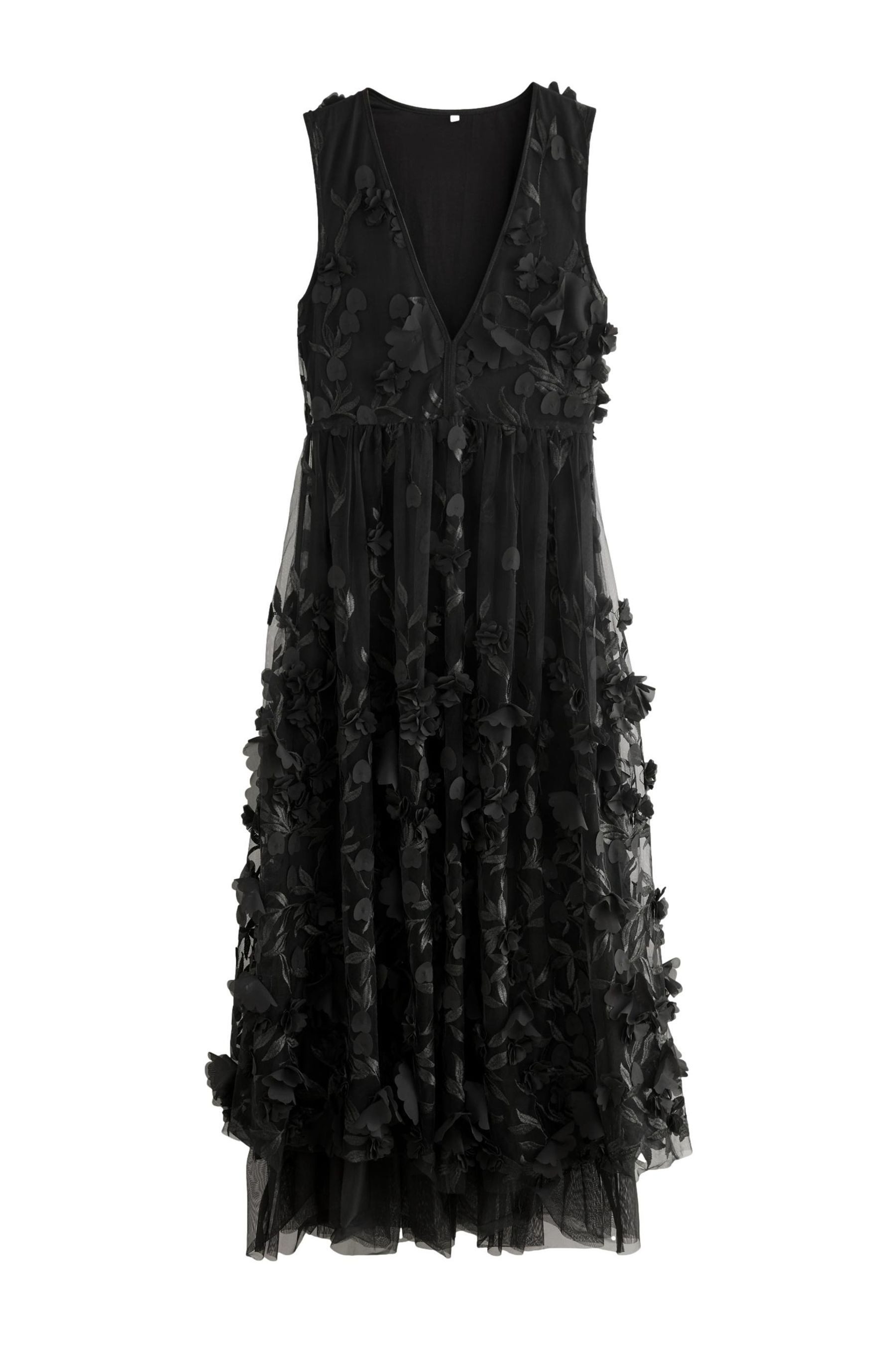 Maxikleid Strukturiertes Maxikleid mit V-Ausschnitt