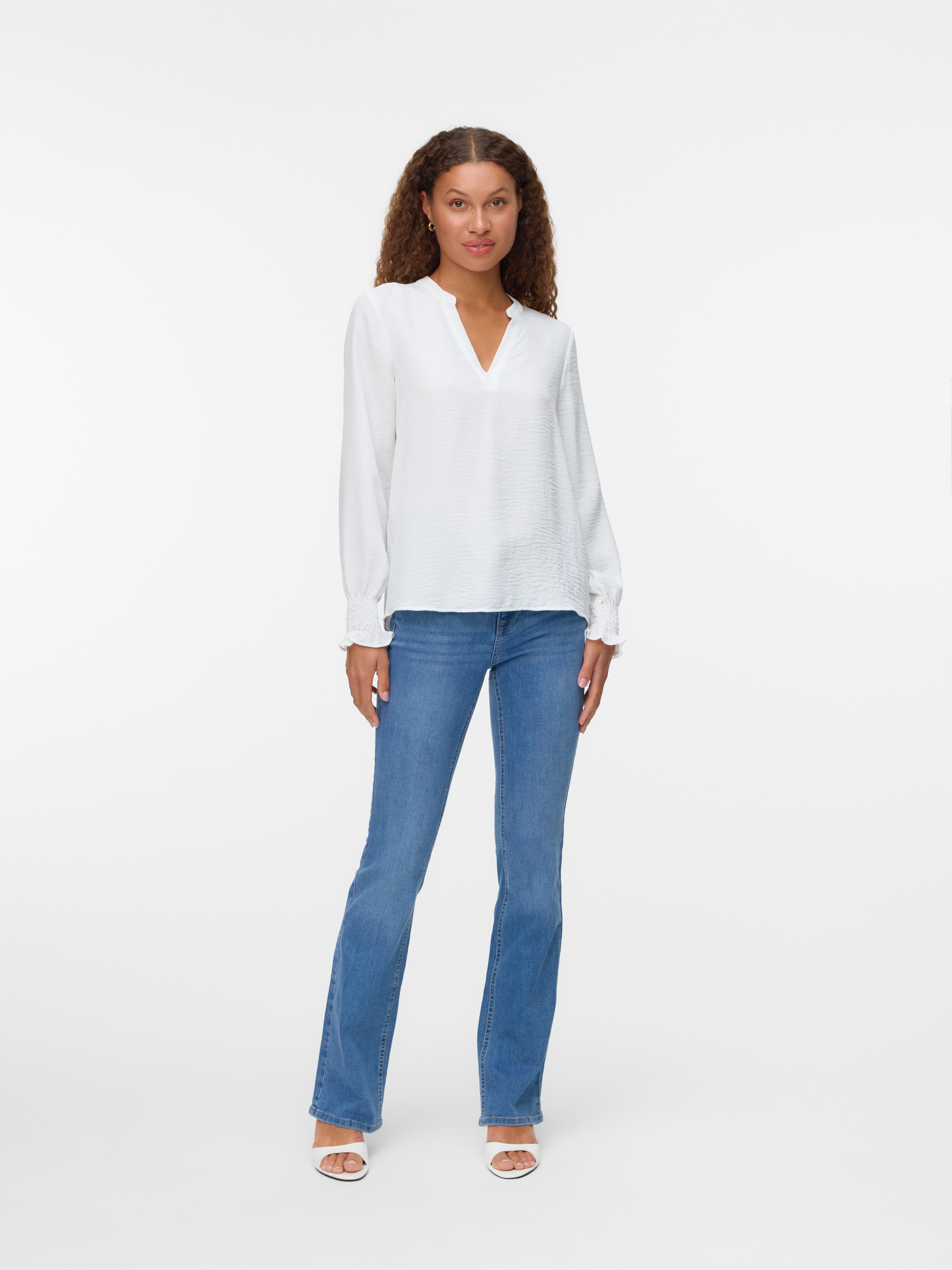 Vero Moda Bootcut-Jeans VMFLASH MR FLARED POCKET JNS RA3042 NOOS Baumwollmischung mit Stretch, regular waist, skinny fit