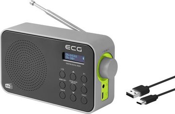 ECG RD 110 DAB Black Digitalradio (DAB) (Digitalradio (DAB), FM, tragbar, Wecker, Timer, Snoozer, 1,00 W, USB, DAB+, FM, Tragbar)