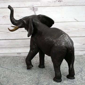 Bronzeskulpturen Skulptur Bronzefigur kleiner Elefant aus Bronze