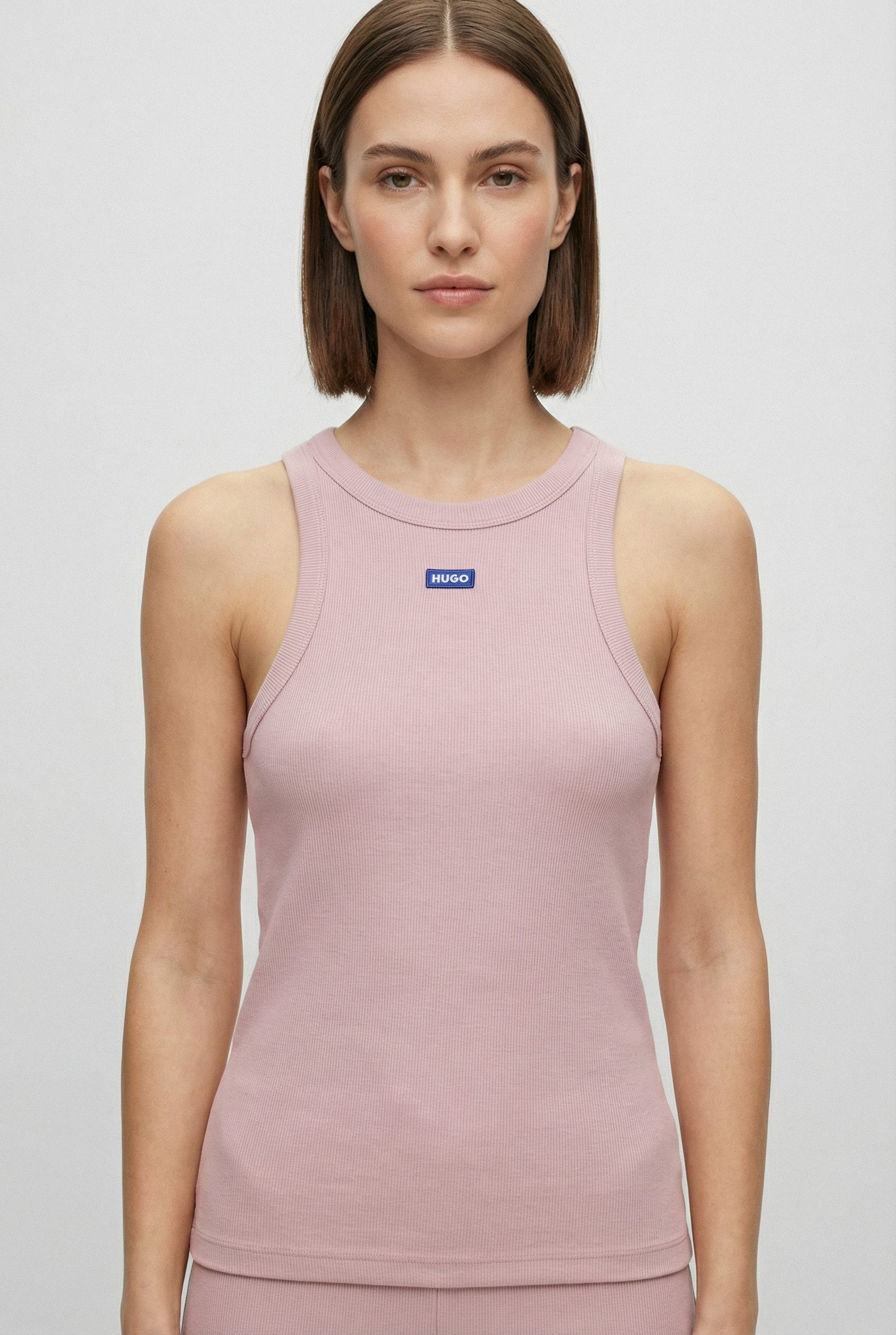 HUGO Blue Tanktop Easy Tank Stretch-Baumwolle, Slim Fit