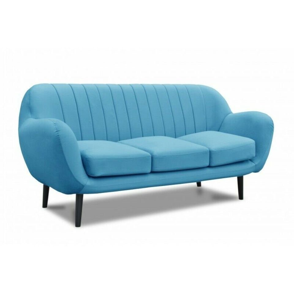 JVmoebel Sofa Kanzlei Besucher Couch Office Büro Möbel Sofas Polster Couch, Made in Europe Blau
