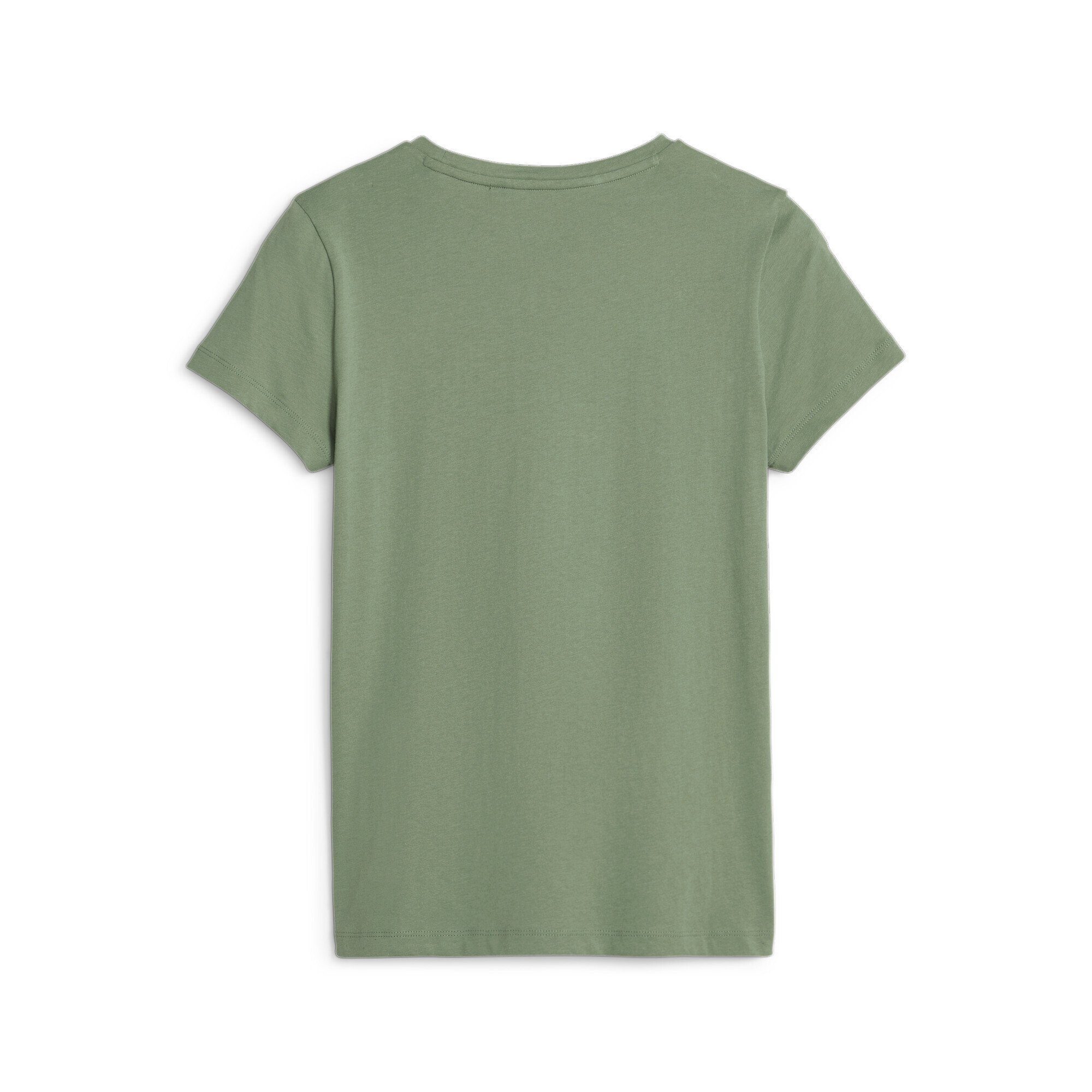 PUMA T-Shirt Green Essentials+ T-Shirt Eucalyptus Damen Metallic Logo