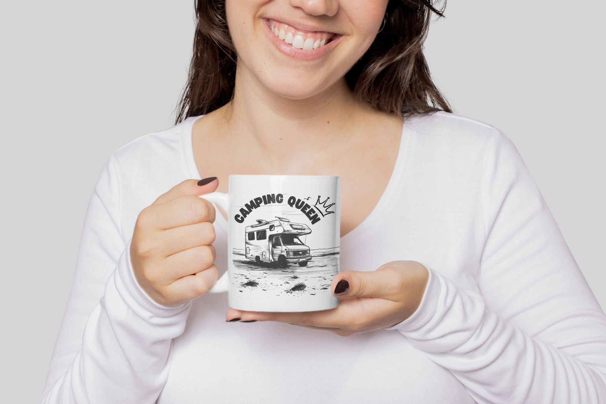 WS-Trend Tasse Camping King und Queen Set Kaffeetasse Teetasse Geschenkidee 325 ml, Keramik