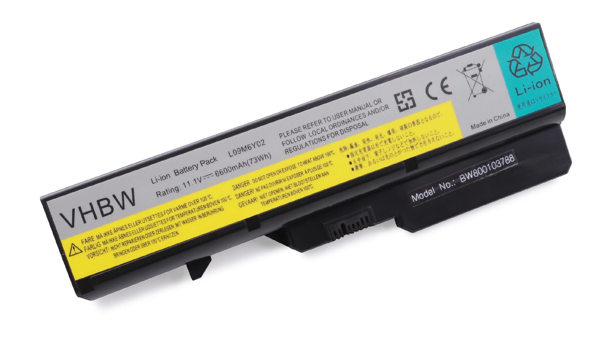 vhbw passend für IBM / Lenovo IdeaPad Z465A-NEI, Z465A-NNI, Z465A-PNI, Laptop-Akku 6600 mAh