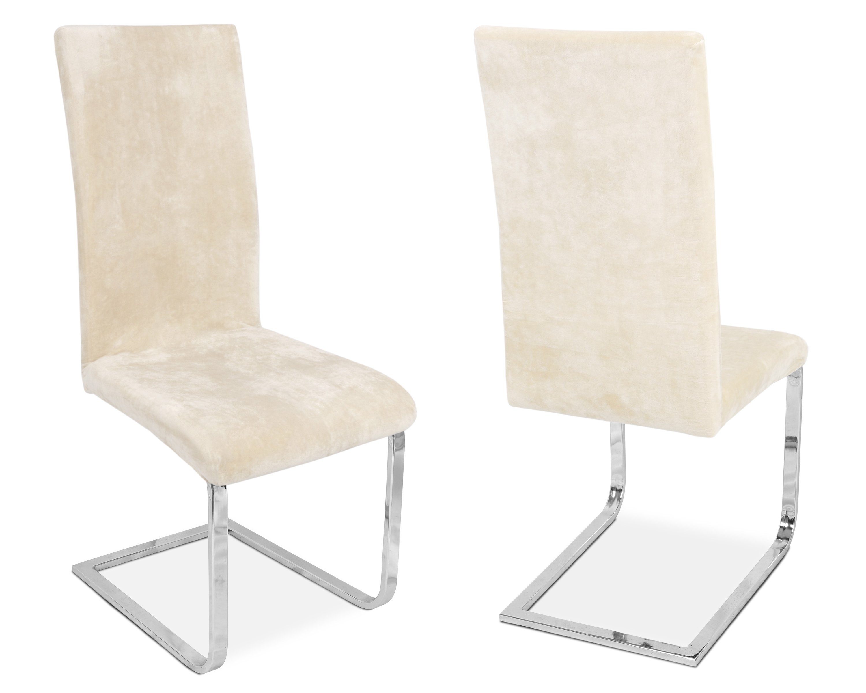 Beautex Stuhlhusse Maya Samt Mirofaser Stuhlhusse, elastische Stretch Husse Bi-Elastic