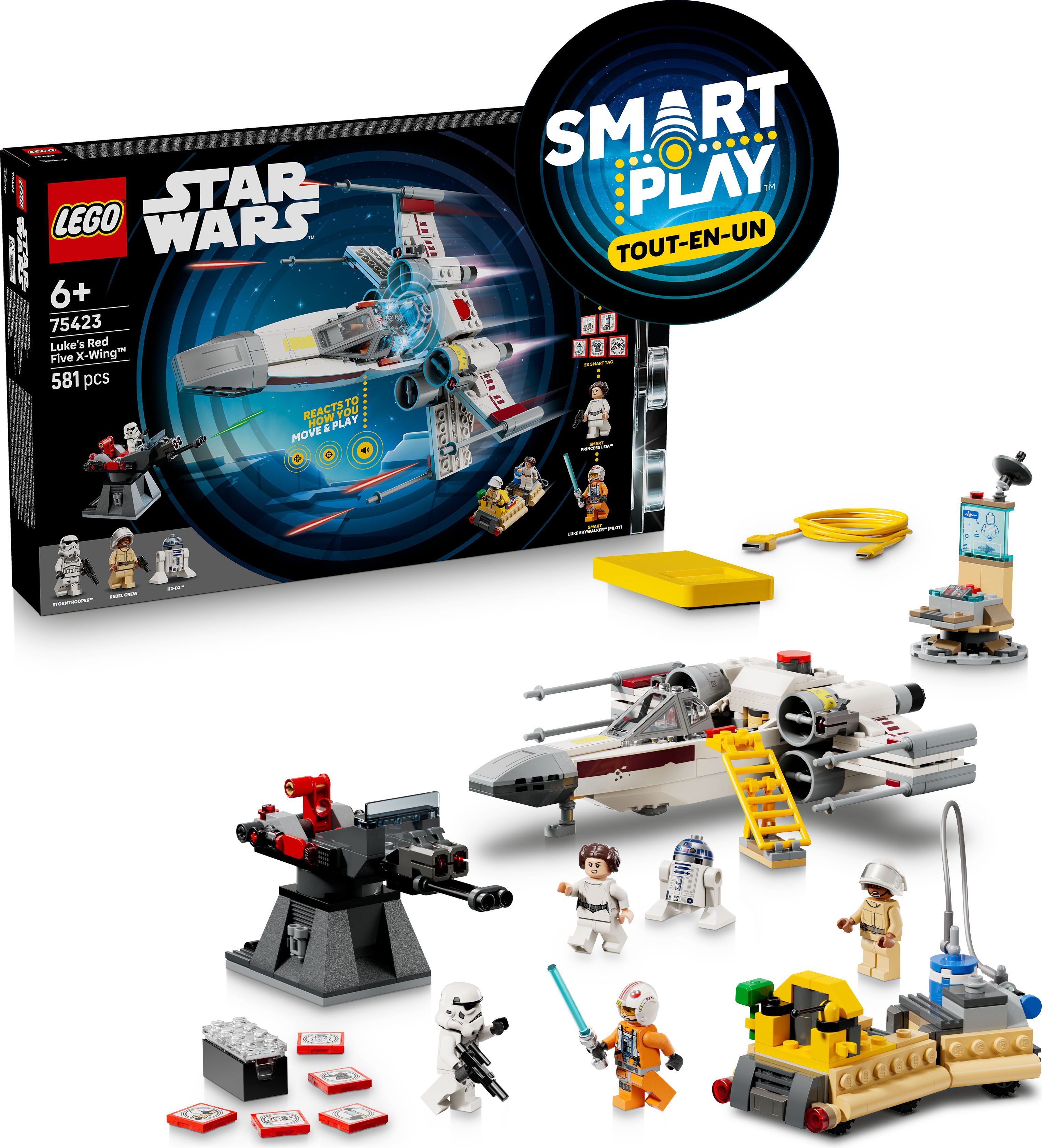 SMART Play: Lukes Rot Fünf X-Wing (75423), LEGO Star Wars™ Konstruktionsspielsteine