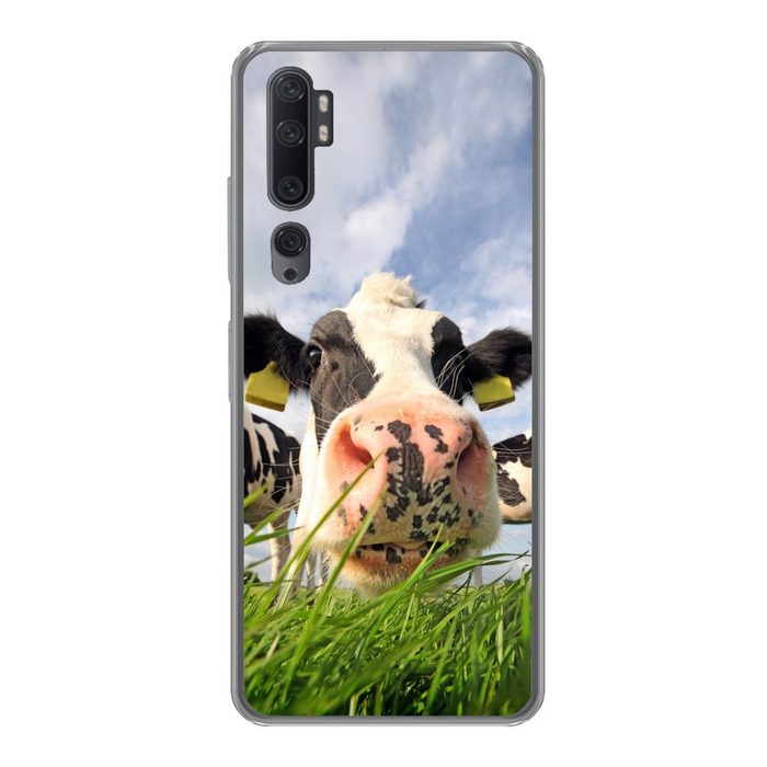 MuchoWow Handyhülle Kuh - Bauernhof - Gras - Tiere Phone Case Handyhülle Xiaomi Mi Note 10 Silikon Schutzhülle