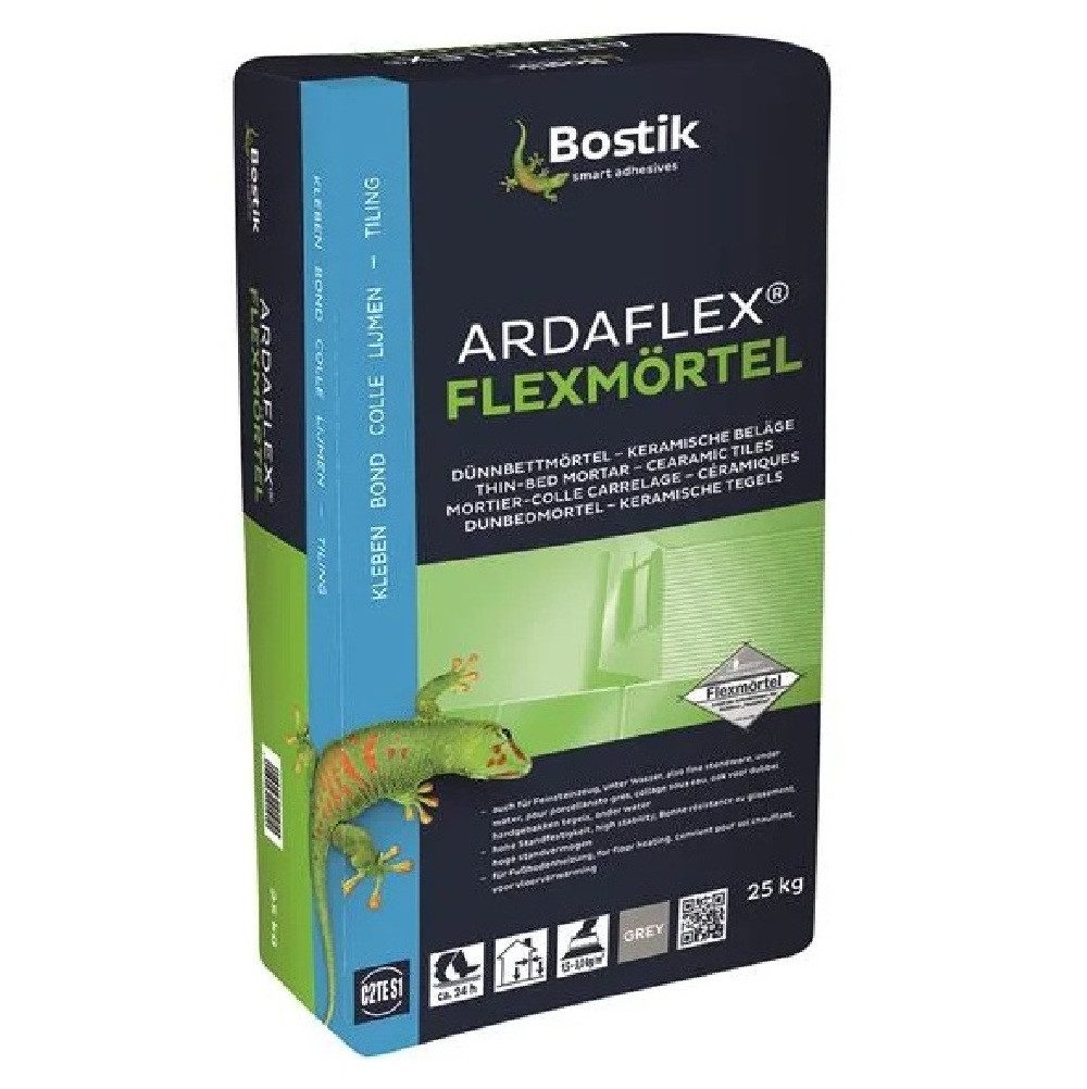 BOSTIK Fliesenkleber Bostik Ardaflex Flexmörtel Flex Fliesenkleber Dünnbettmörtel 25kg Sack, 25 kg, geprüft nach EN 12 004 - C2 TE