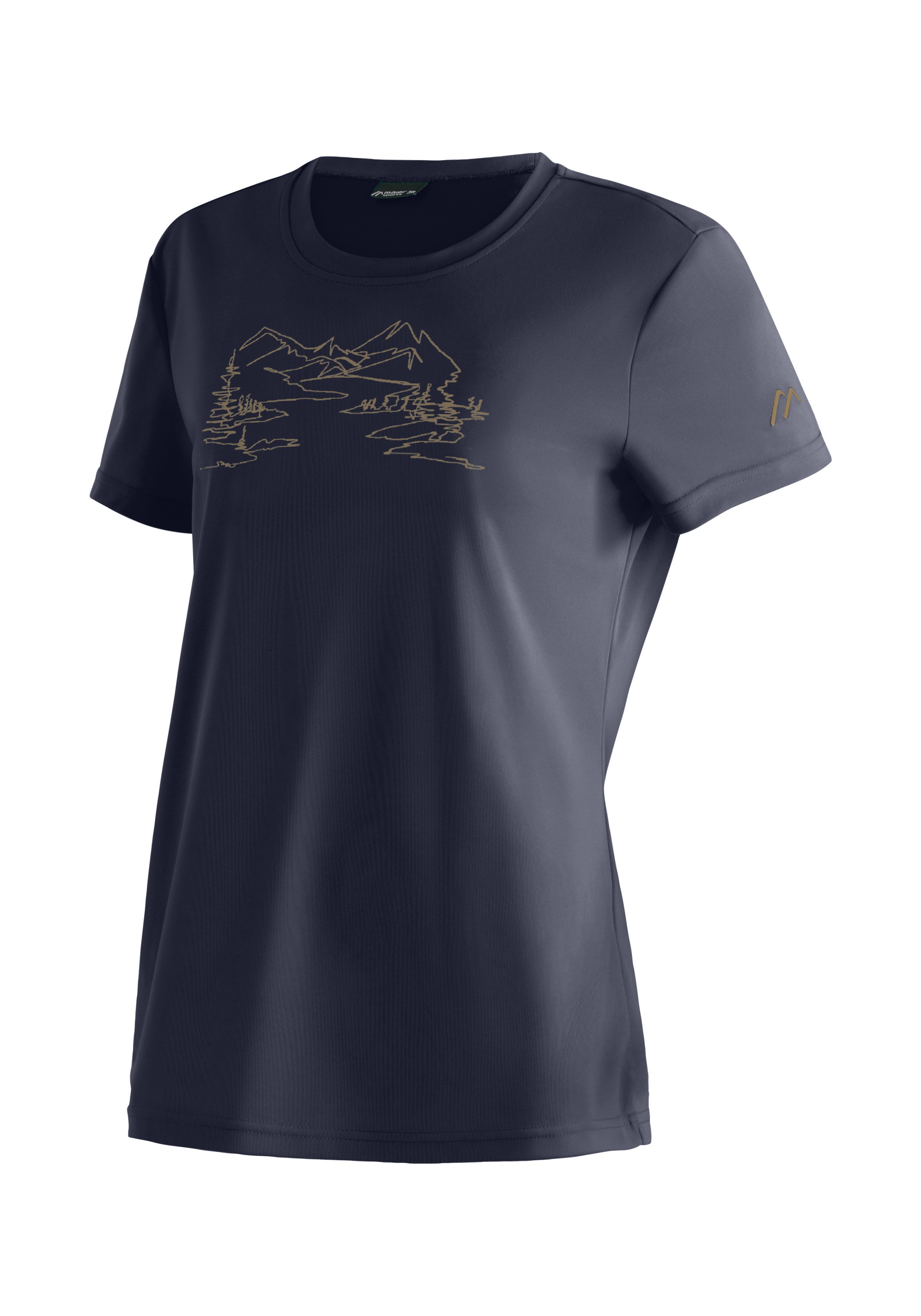 Maier Sports T-Shirt Wilma Print Damen Funktionsshirt, Freizeitshirt mit Au günstig online kaufen