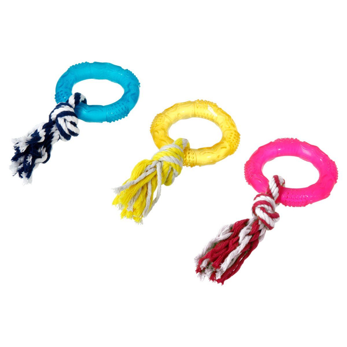 Zerrspielzeug Hundespielzeug good4fun Ring mit Seil