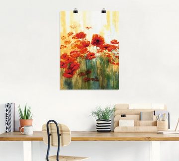 Artland Wandbild Mohnwiese, Blumen (1 St), als Alubild, Outdoorbild, Leinwandbild, Poster in verschied. Größen