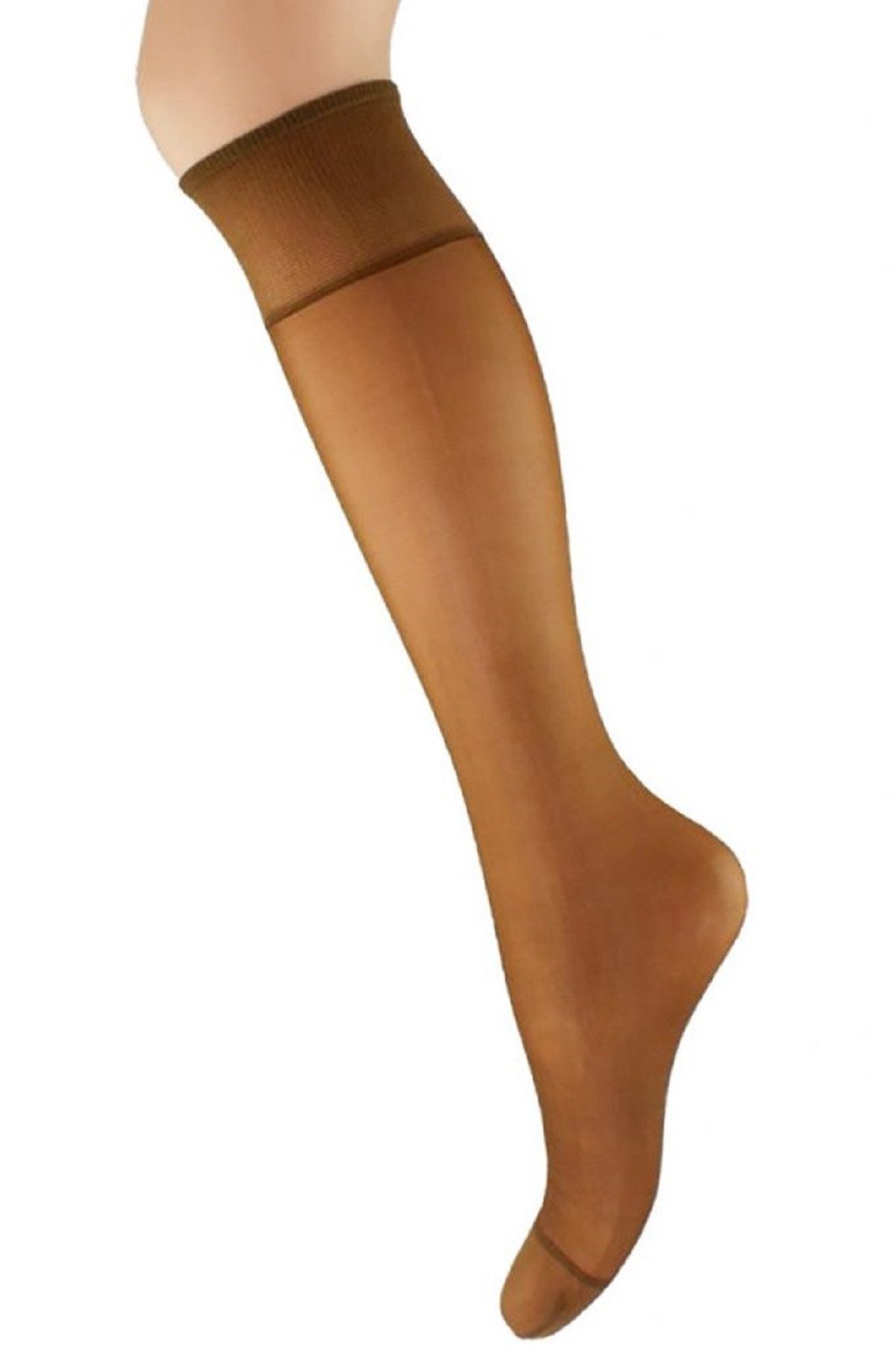 Aurellie Strümpfe 2er Pack Kniestrümpfe: Elegante Lycra-Kniesocken 60 DEN Onesize (2-Paar)