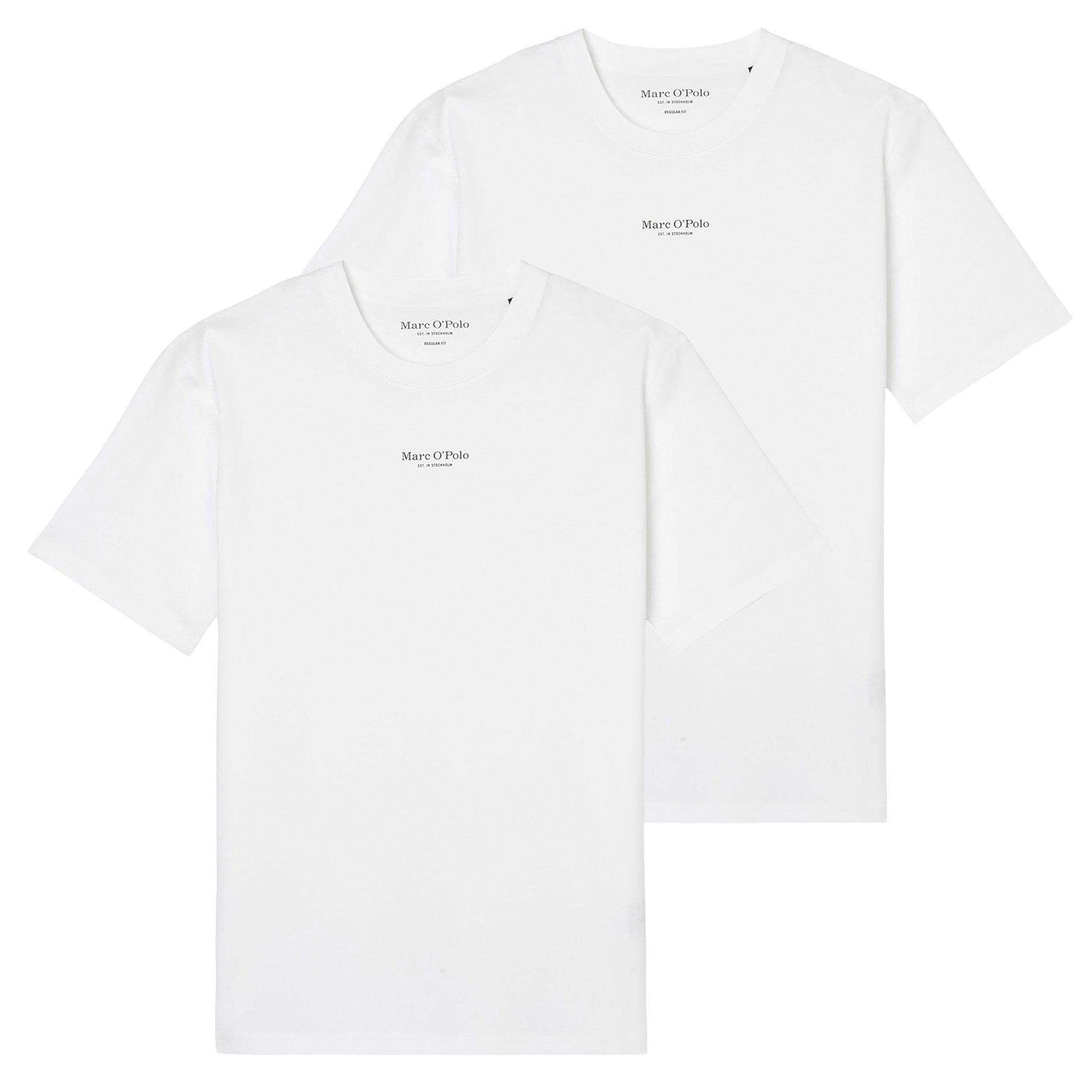 Marc O'Polo T-Shirt Herren T-Shirt 2er Pack Baumwolle Medium-Logo (Packung, 2er Pack)