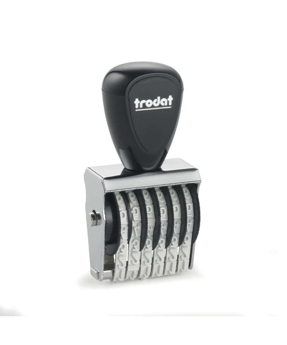 TRODAT Stempel Trodat Ziffernbänderstempel 6-stellig, Kunststoffräder