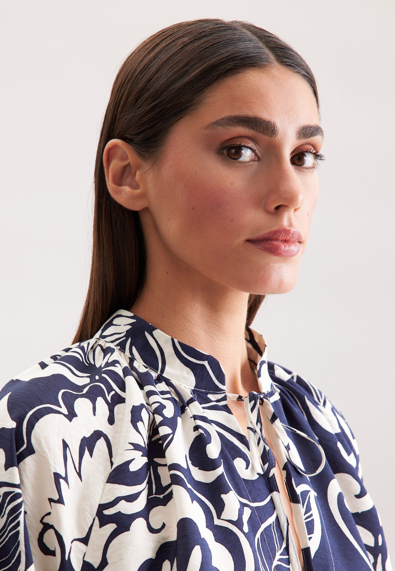 seidensticker Klassische Bluse Tunika Druck