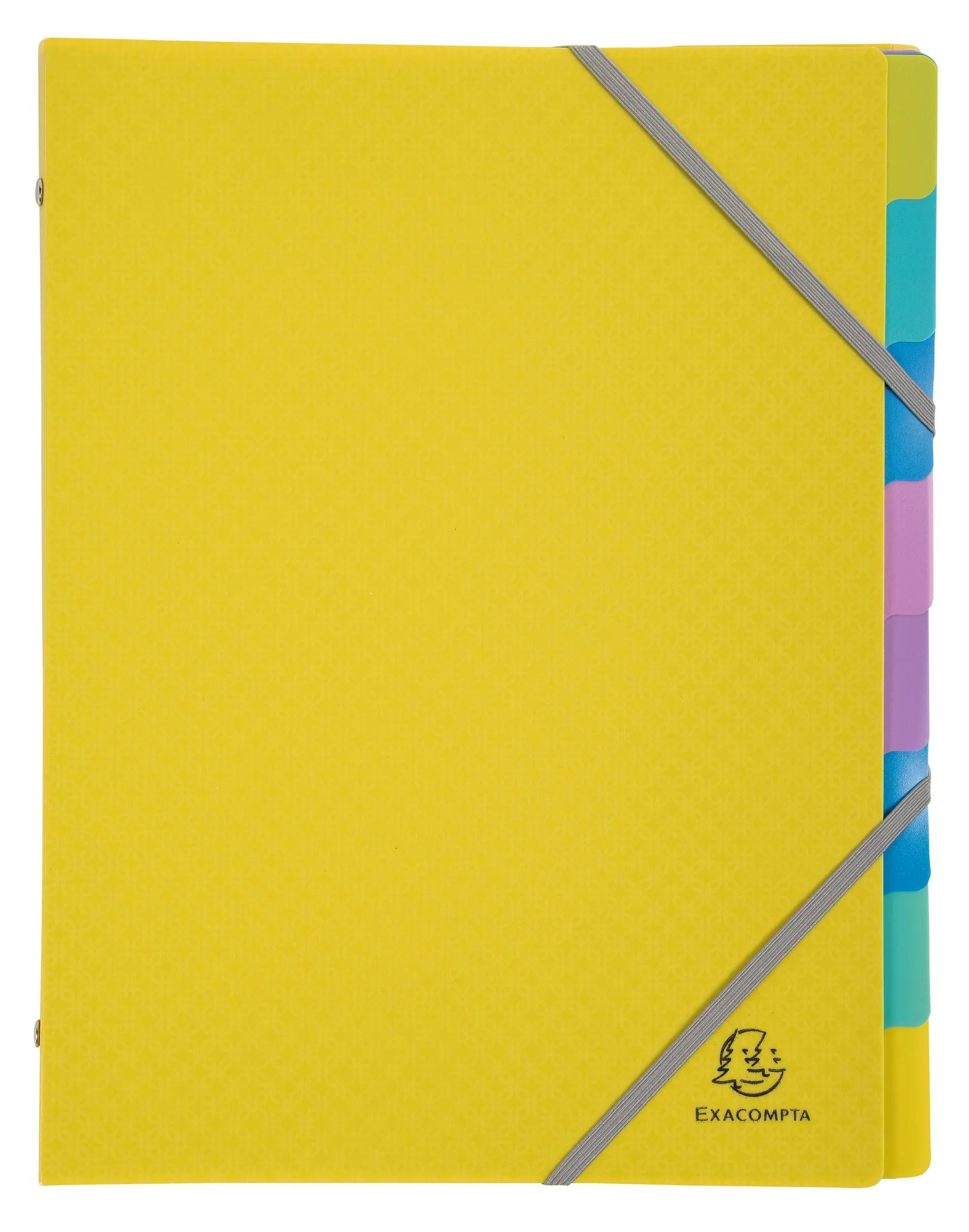 EXACOMPTA Fächermappe 8x Fächermappe A4 PP Gummizug 3 Klappen 8 Fächern sortiert 56190E, Ordnungsmappen