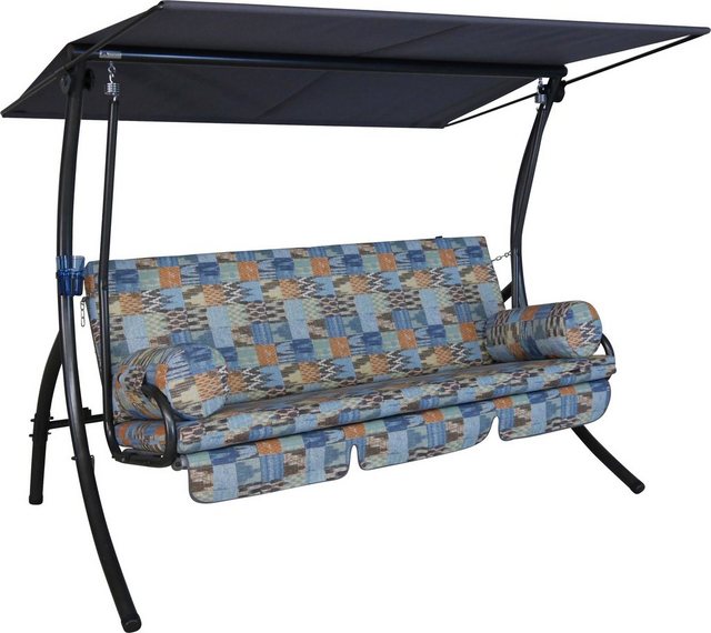 ANGERER FREIZEITMÖBEL Hollywoodschaukel Dream Genua, 3-Sitzer, blau