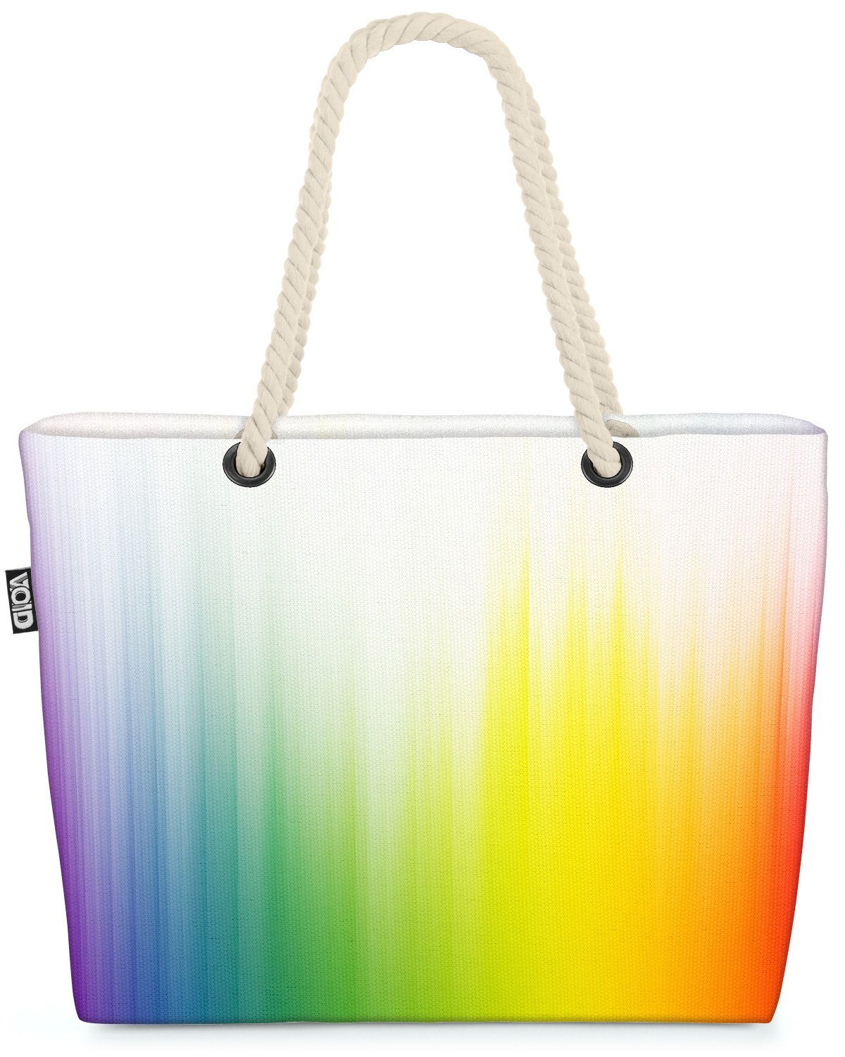 VOID Strandtasche (1-tlg), Regenbogen Farben Pride Wasserfarben Verlauf bunt Regenbogen Flagge p