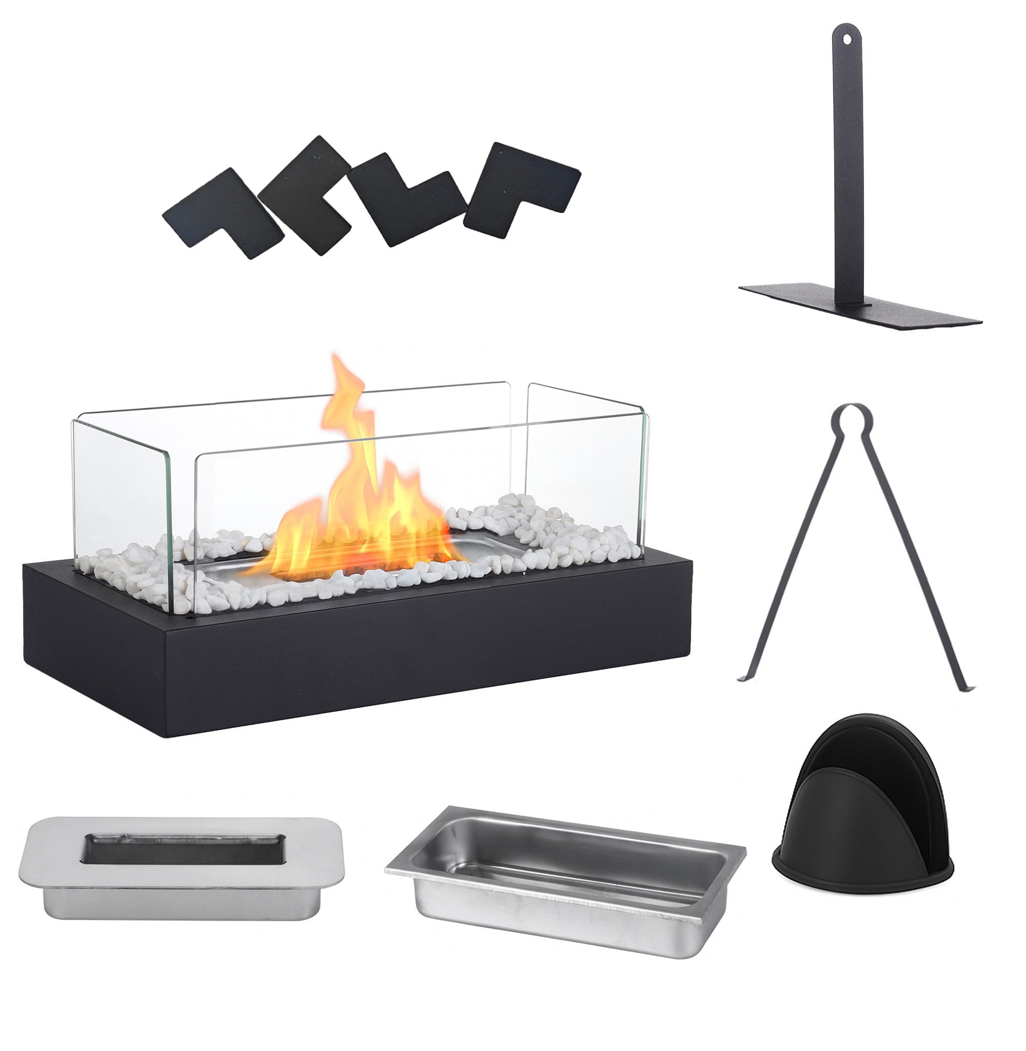 ZMH Tischfeuer Ethanol Tischfeuerstelle Tischkamin Bioethanol Stimmungsvoll günstig online kaufen