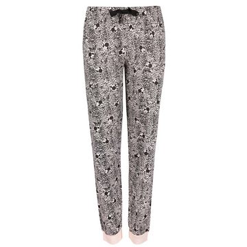 Sarcia.eu Pyjama Zweiteiliges beige-schwarzes Pyjama mit Leopardenmuster Minnie Maus S