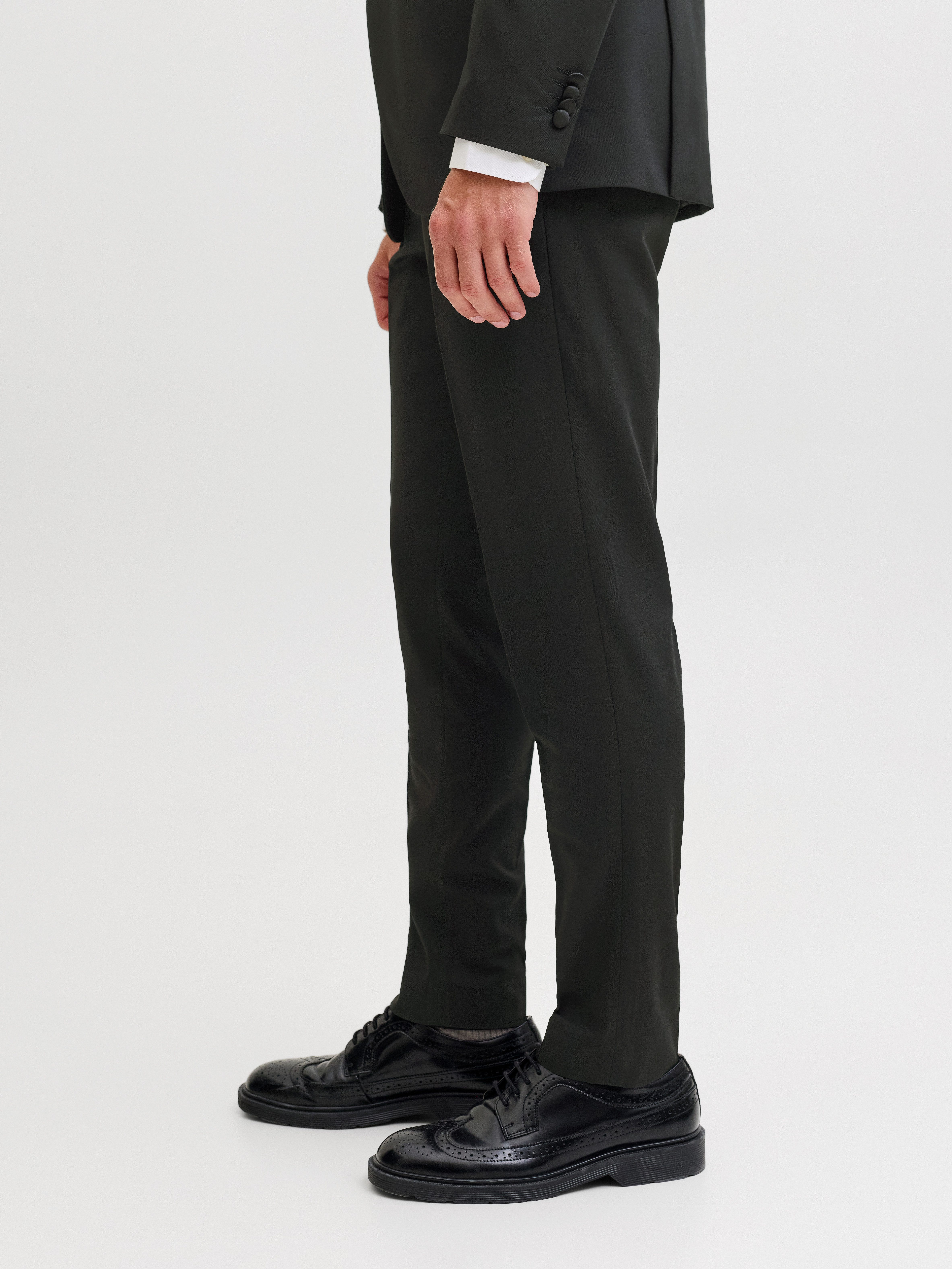 Jack & Jones Anzughose JPRFRANCO Hose mit schmalem Bein und cleanem Look meliert, modisch, slim fit, Kunstfaser