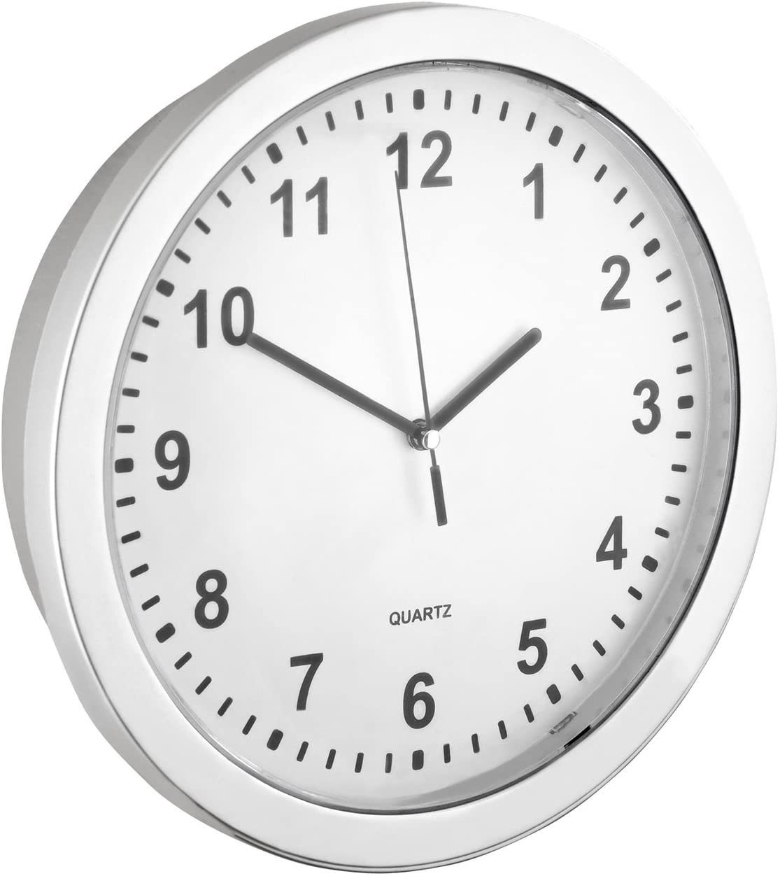 WENKO Wanduhr Uhr mit Safefunktion (Silber, drei mit Ablagefächer)