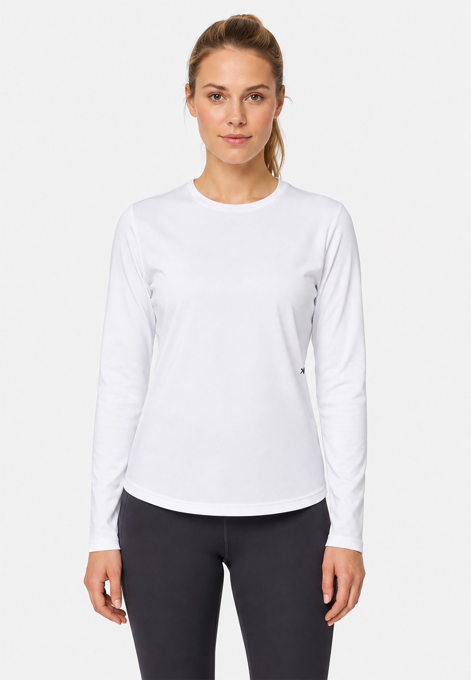 hummel T-Shirt Rundhals Langarm 2er-Set Regular Fit Schlicht Unifarben für Damen (2-tlg) hmlPULSE WORKOUT W T-SHIRT L/S